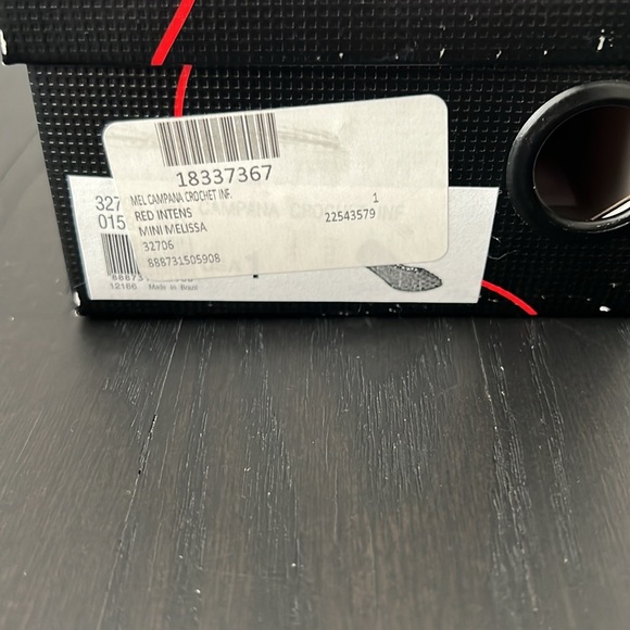 Mini Melissa campana ballet flat in red size 1 - Picture 12 of 12